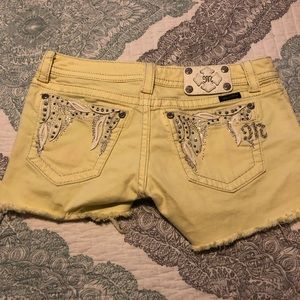 MISS ME yellow shorts